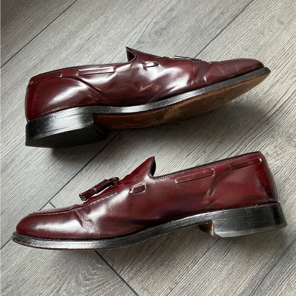 Allen Edmonds Grayson Dress Tassel Loafers Brown Slip-On Men’s Size 10B